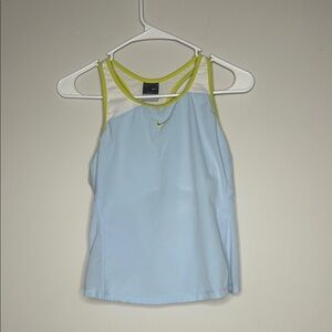 Nike light blue and green tank top